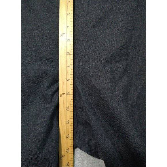 Eileen Fisher Pants Womens Large Gray Wool Crop Trouser Stretch Pull On Mid Rise - Picture 4 of 10